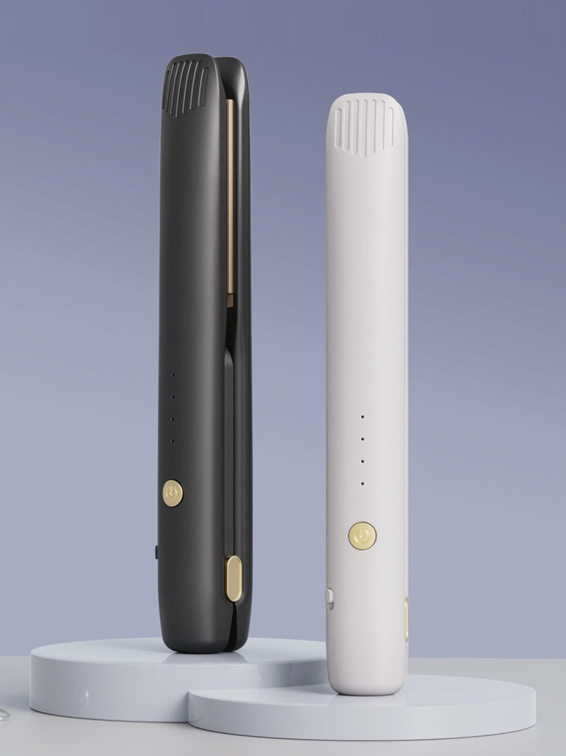 Portable cordless hair straightener front view