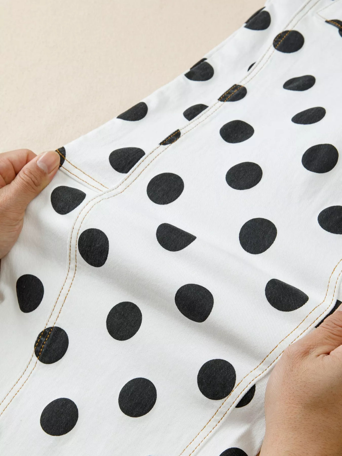 Polka Dot High Waist Jeans, view 12
