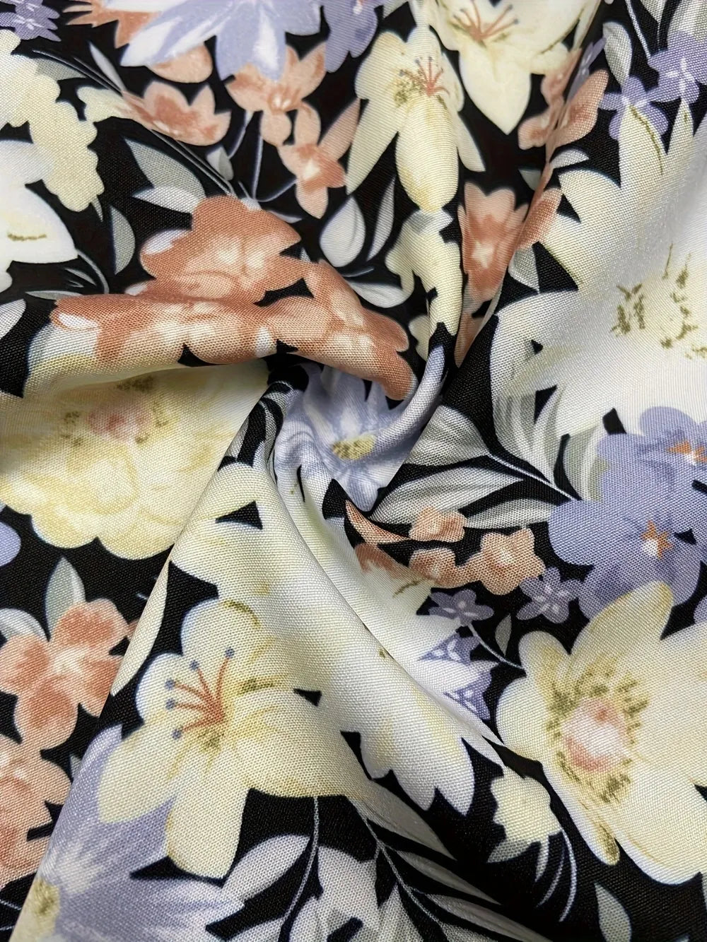 Floral sleeveless midi dress back view
