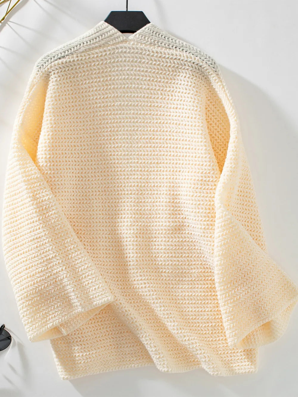 Open Front Long Sleeve Cardigan - Fashorio