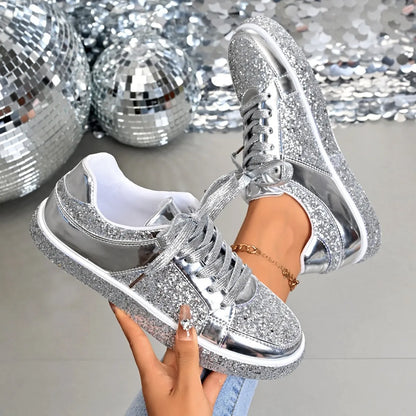 Round Toe Lace Up Sneakers - Fashorio
