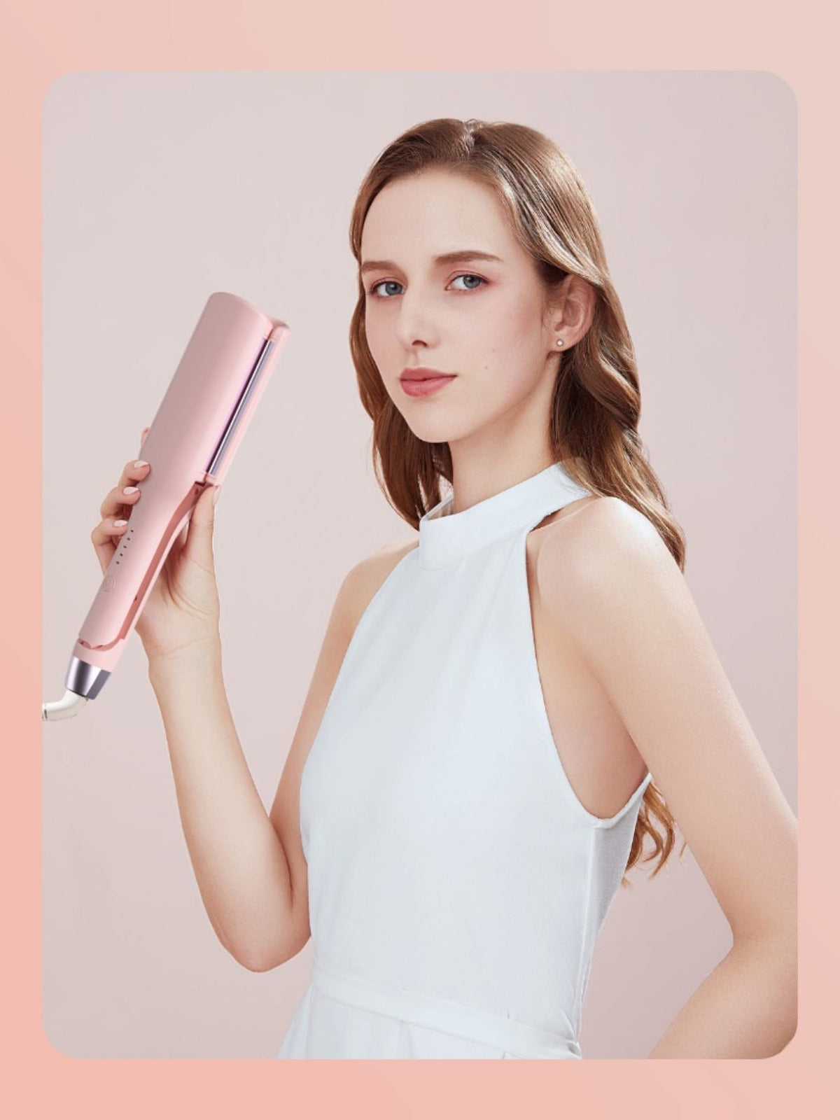 Pastel yellow curling iron
