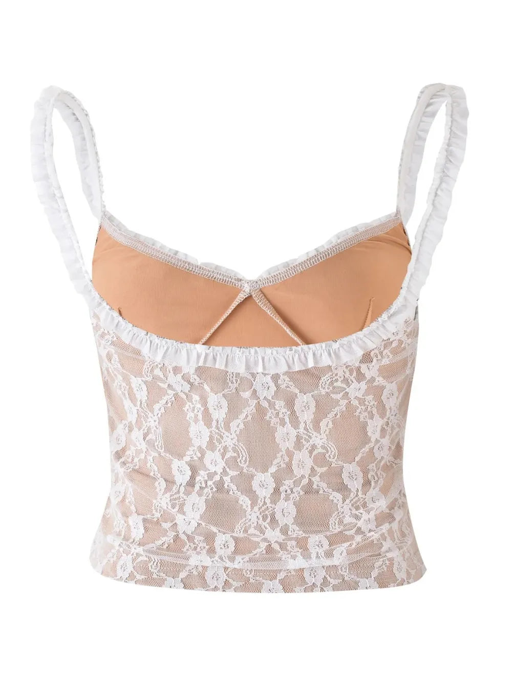 Frill Bow Lace Cami Top side view