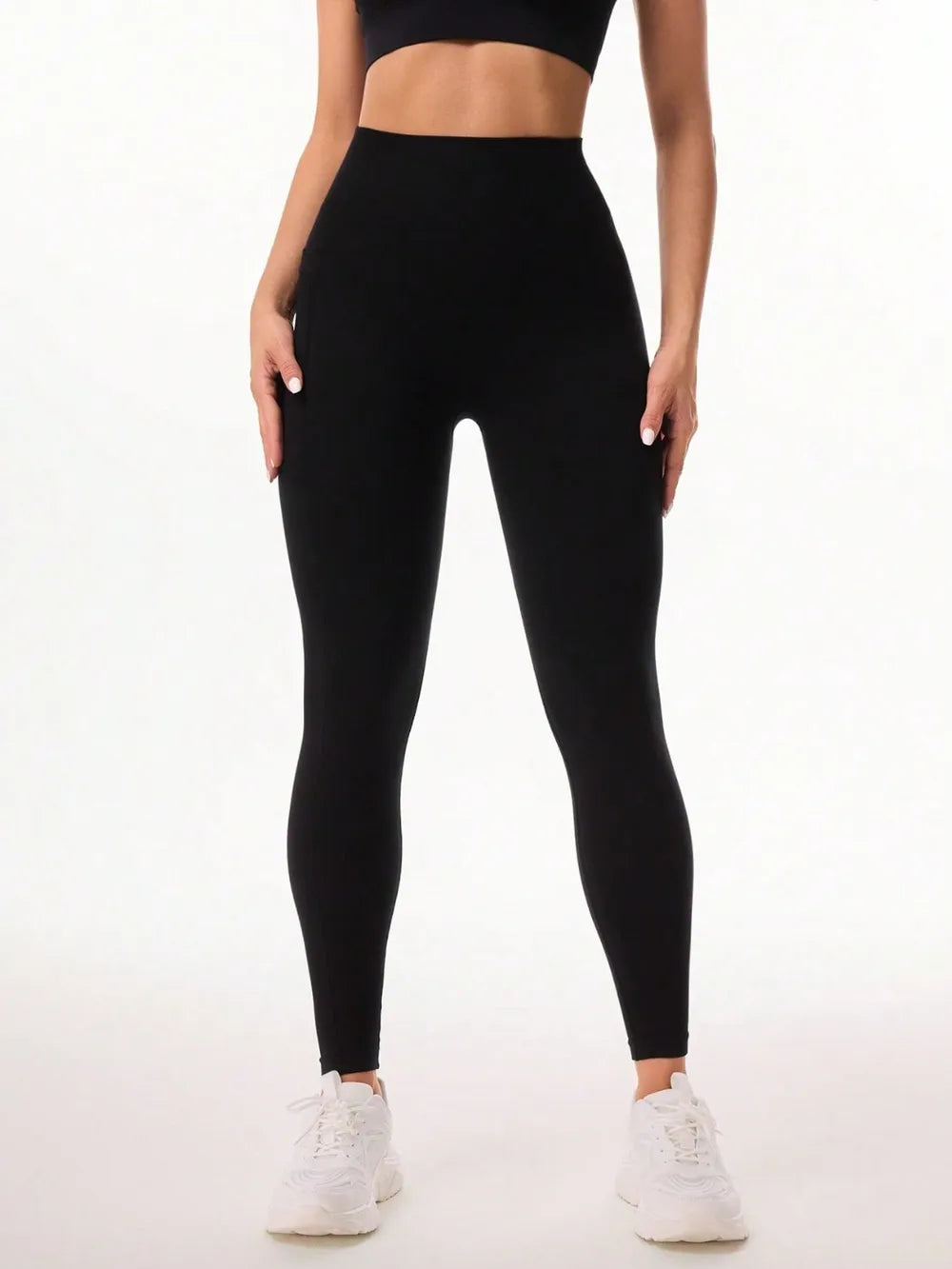 Pocketed High Waist Active Leggings Black - Fashorio