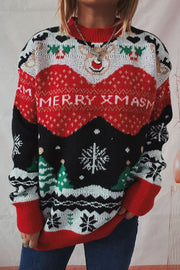 Christmas Element Long Sleeve Sweater - Fashorio