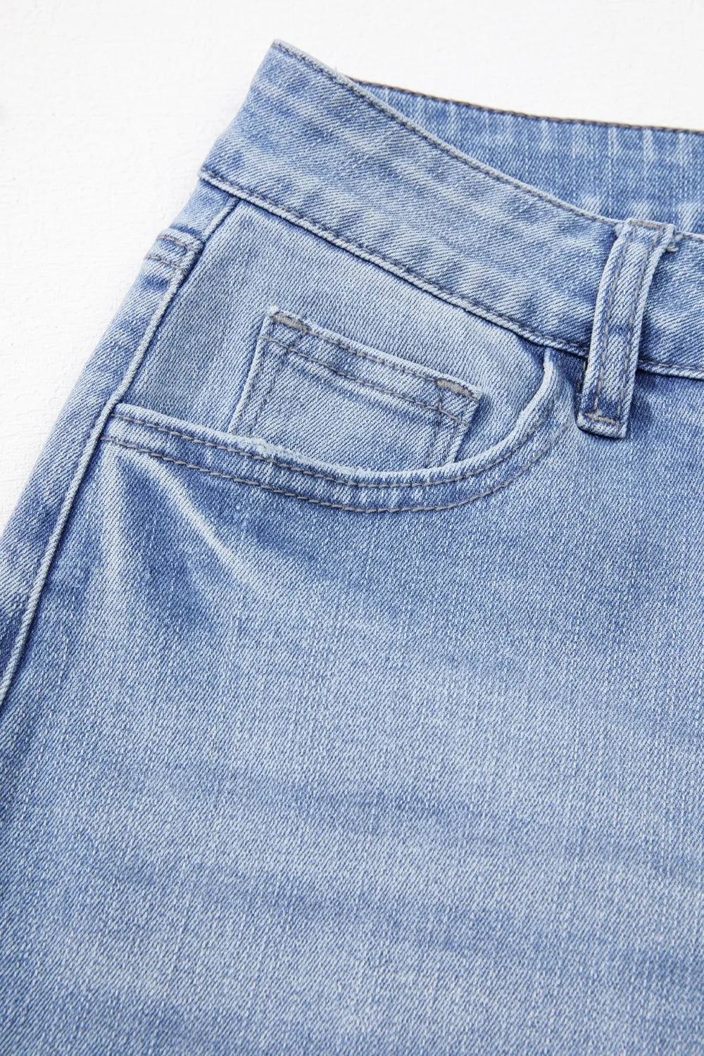 Full outfit with mineral wash flare jeans