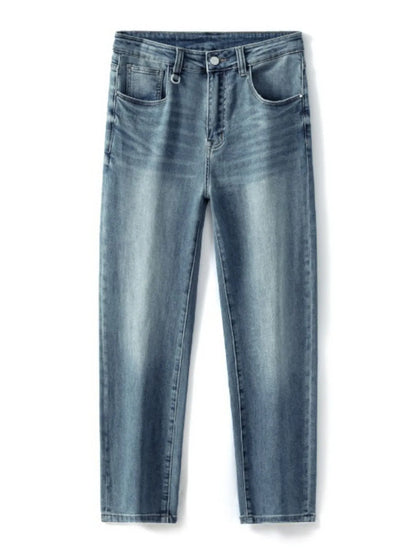 Men's Vintage Washed Relaxed Fit Straight Leg Jeans - Fashorio