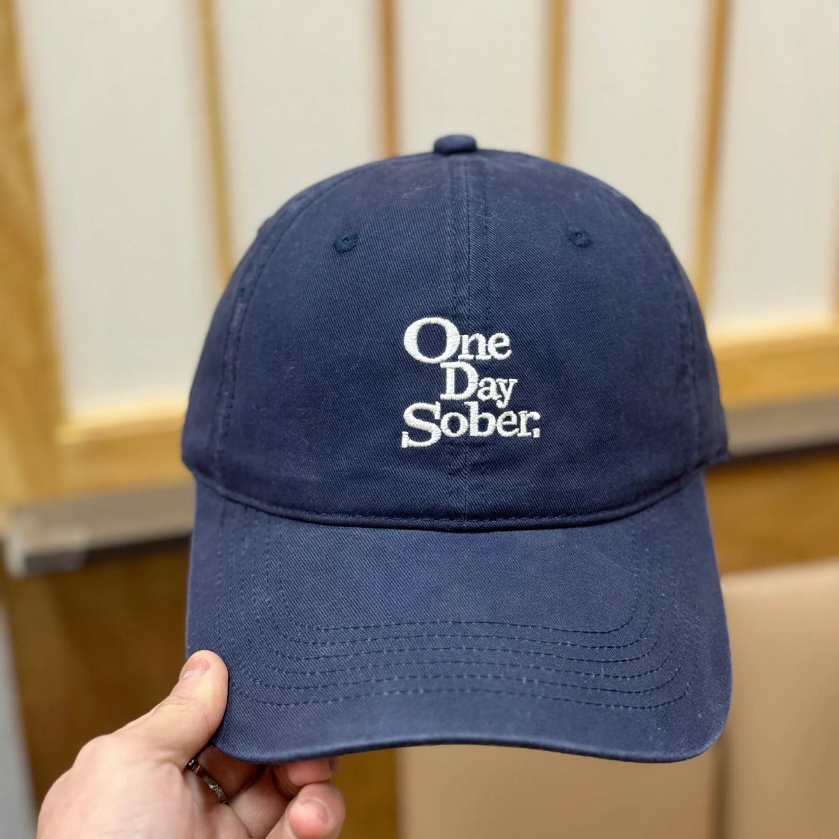 Embroidered letter baseball cap colorway view
