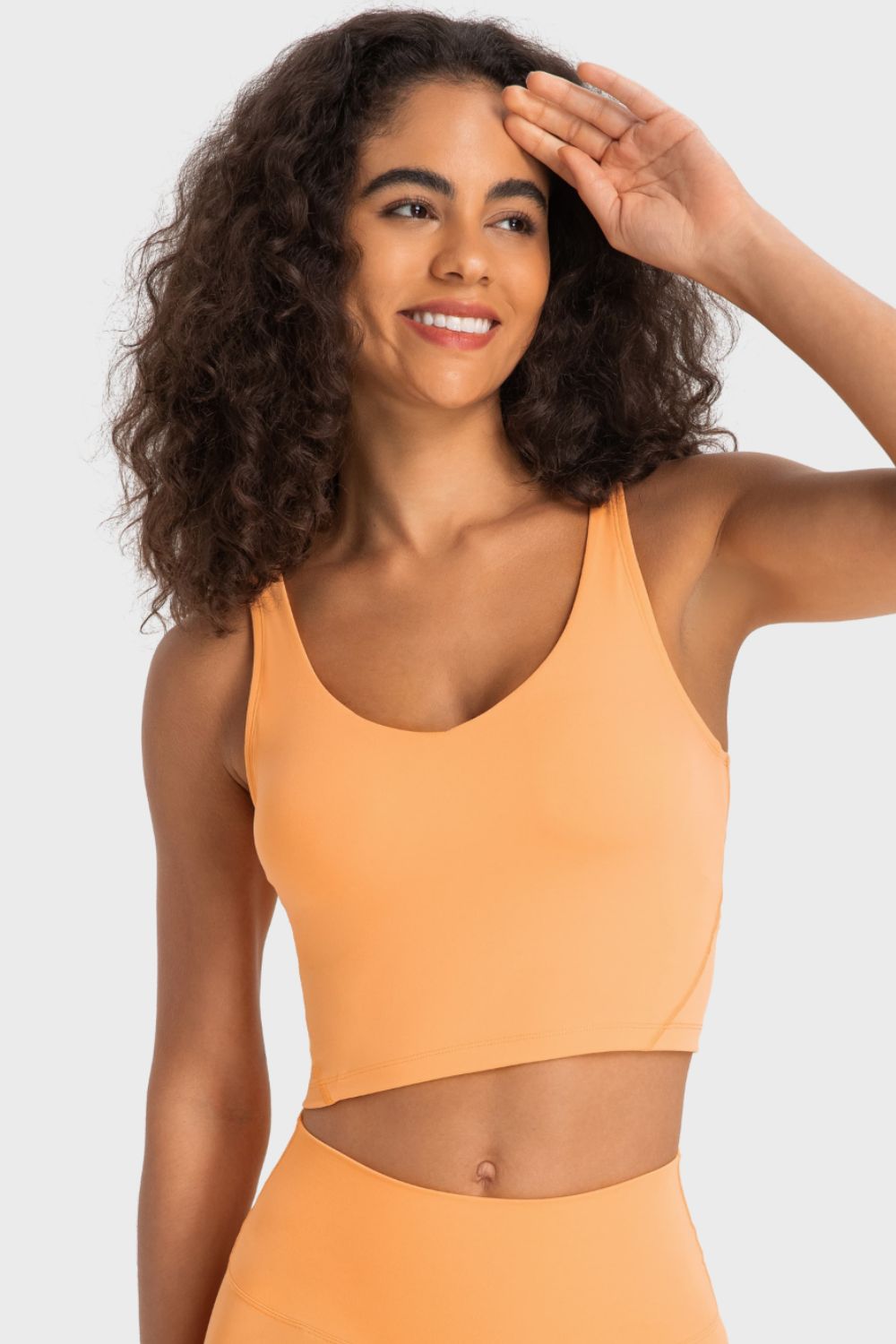 Crop sports bra back view