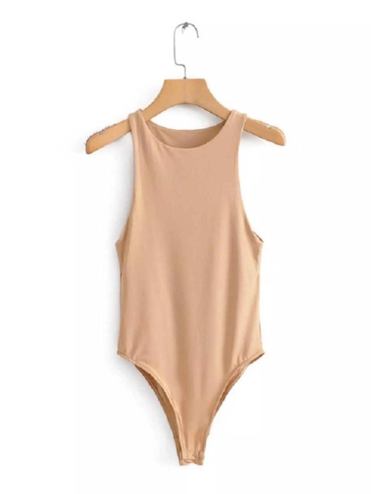 Skin tone bodysuit for layering under sheer tops