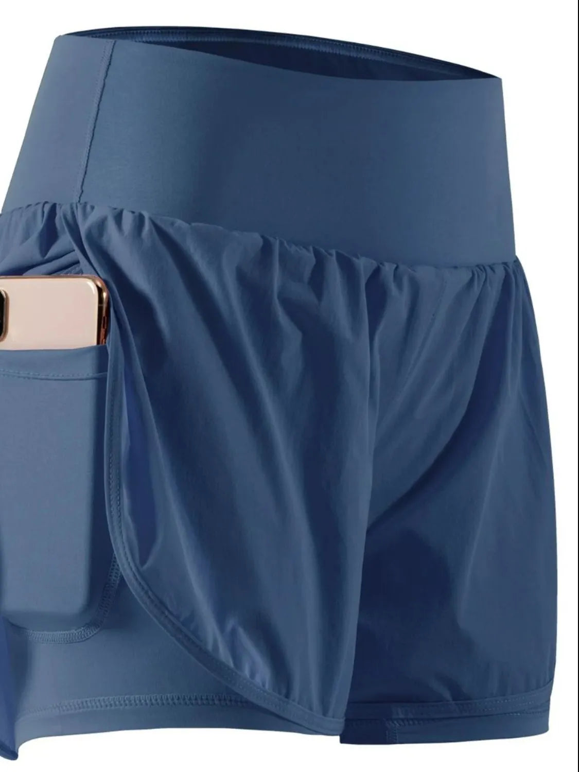 Pocketed High Waist Active Shorts - Fashorio