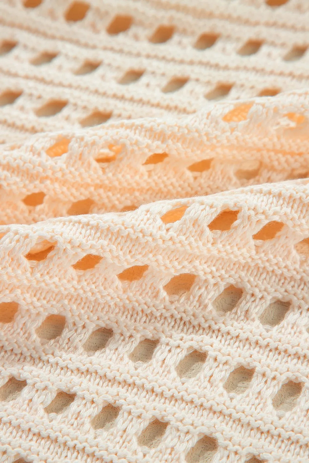 Openwork Open Front Cardigan - Fashorio