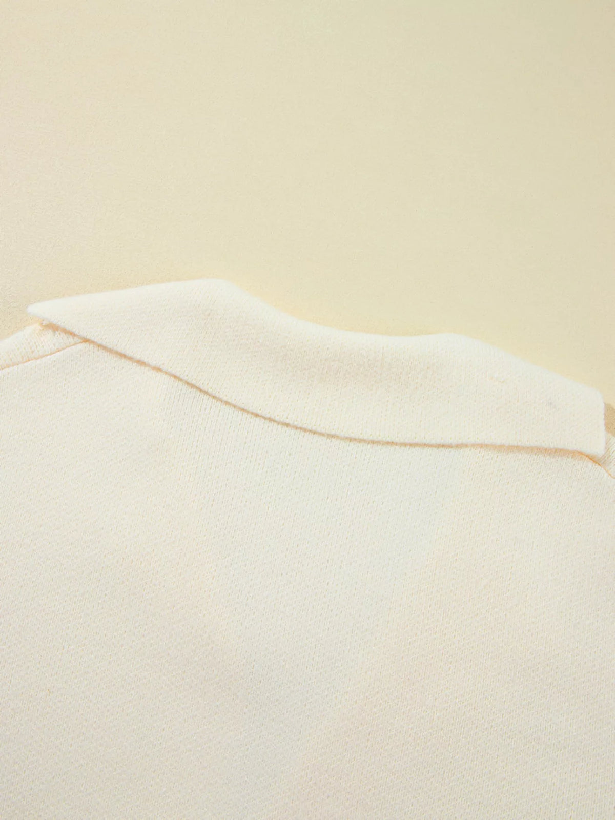 Lapel Collar Single Button Cardigan in Ivory view 10