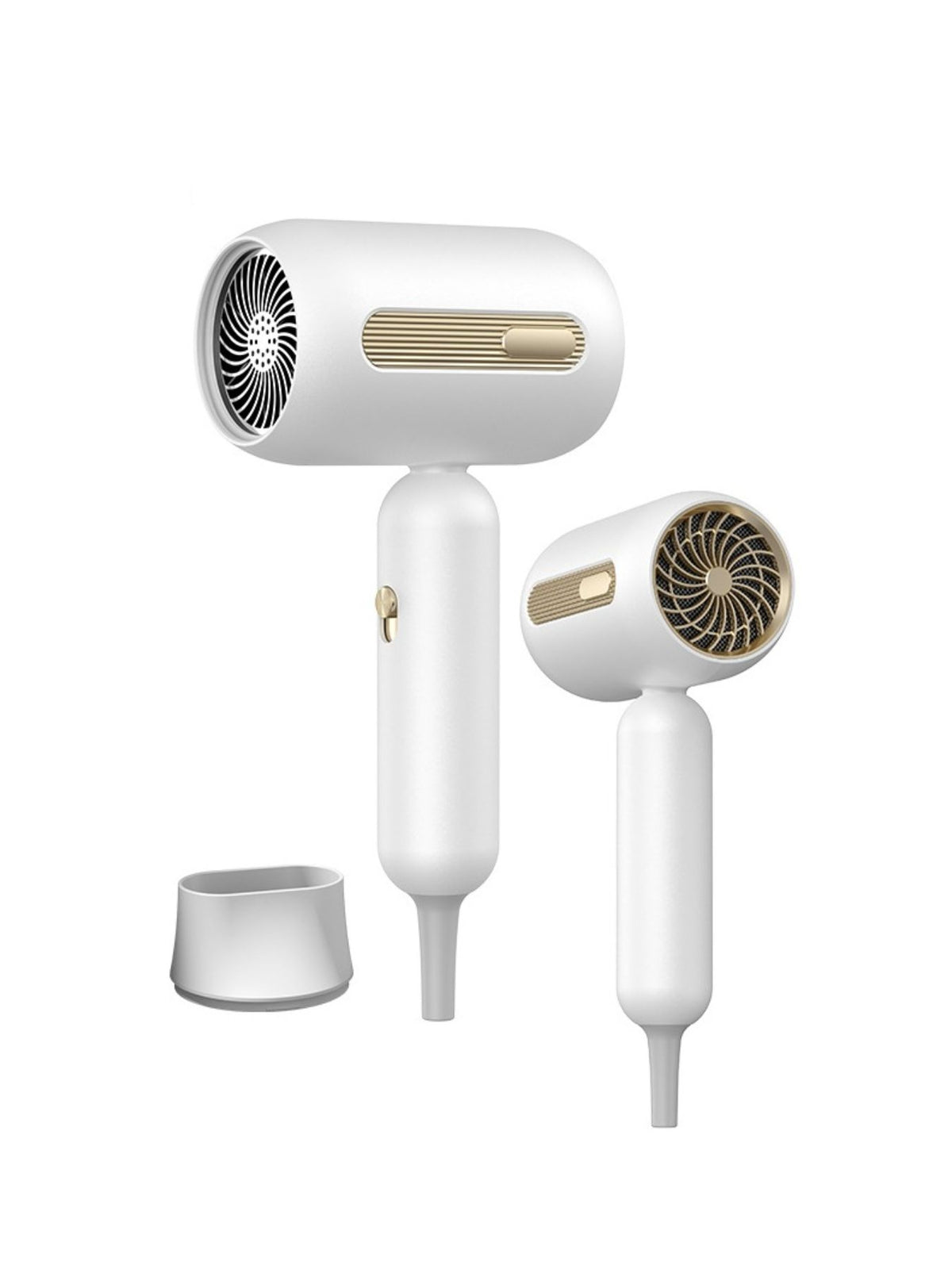 Hair dryer held in hand