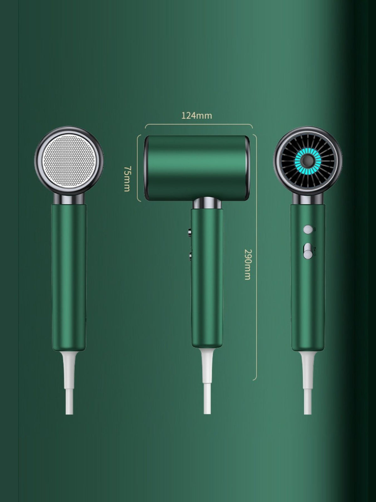Hair dryer complete view