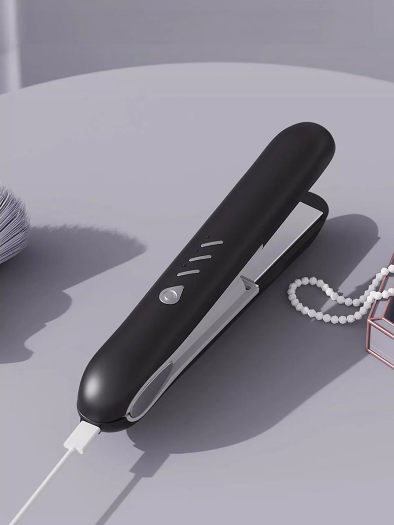Cordless rechargeable hair straightener front view