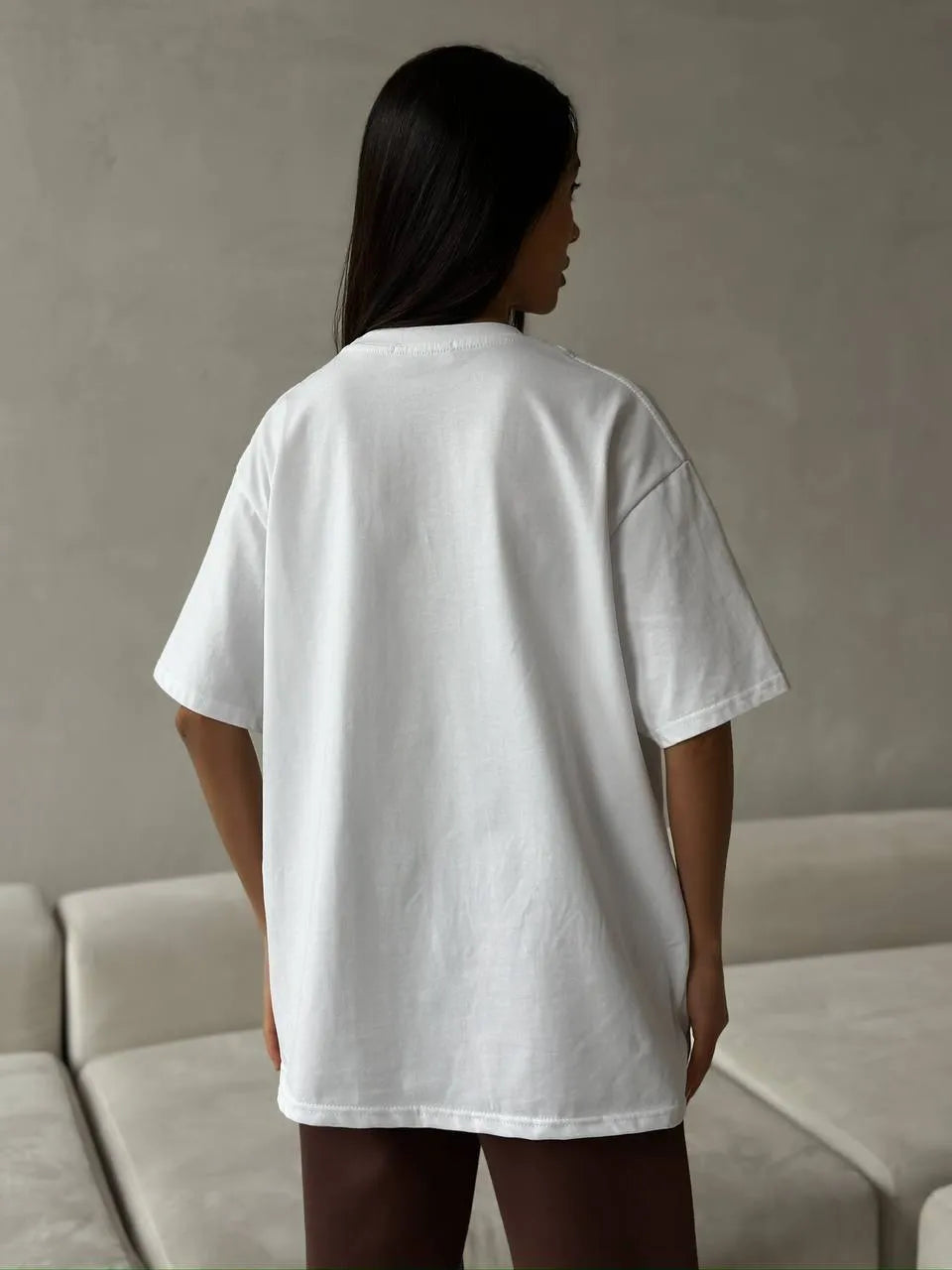 Bow Round Neck Oversized T-Shirt - Fashorio