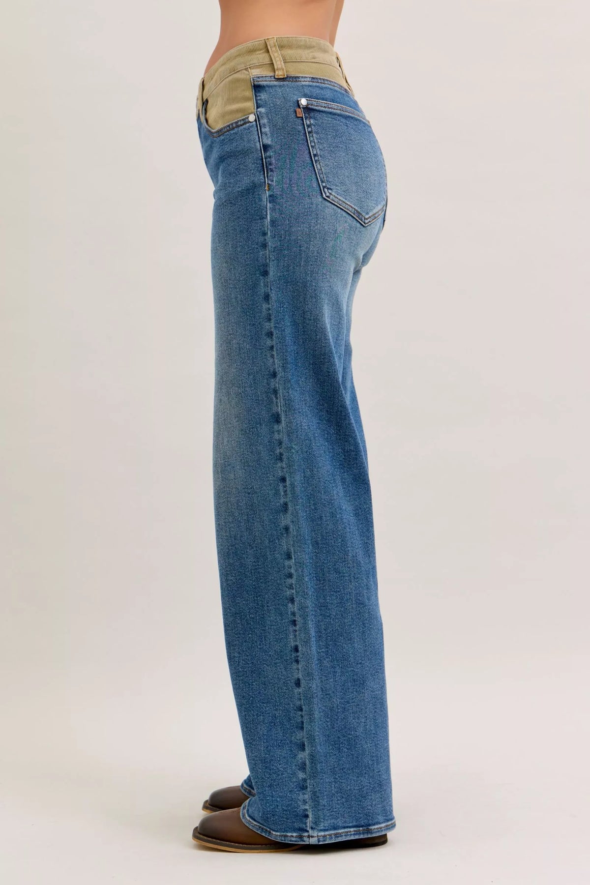 Judy Blue column straight jeans back view