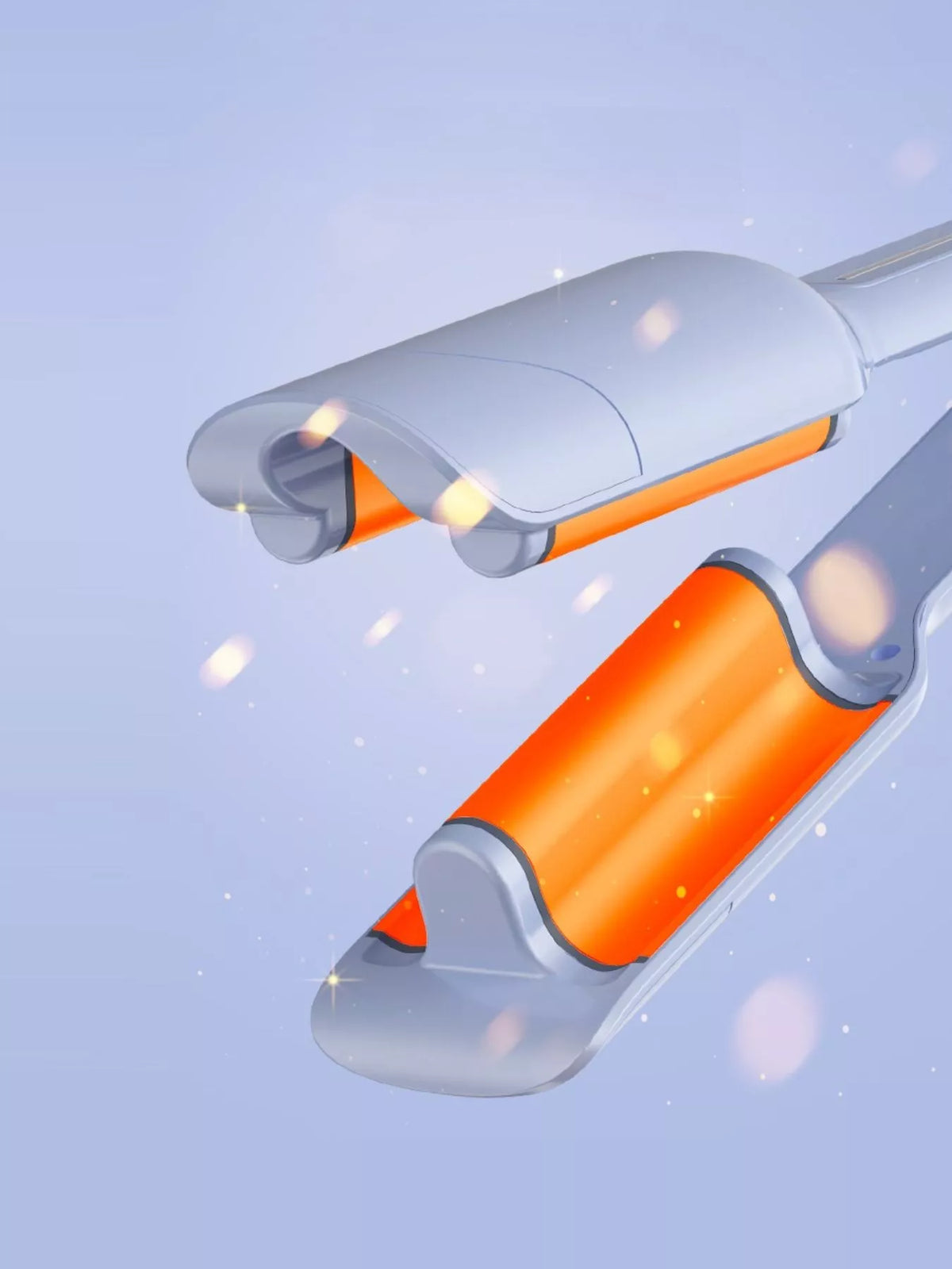 Cordless curling iron full view