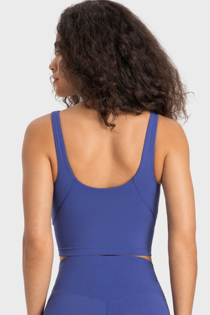Millennia Deep V-Neck Crop Sports Bra - Fashorio