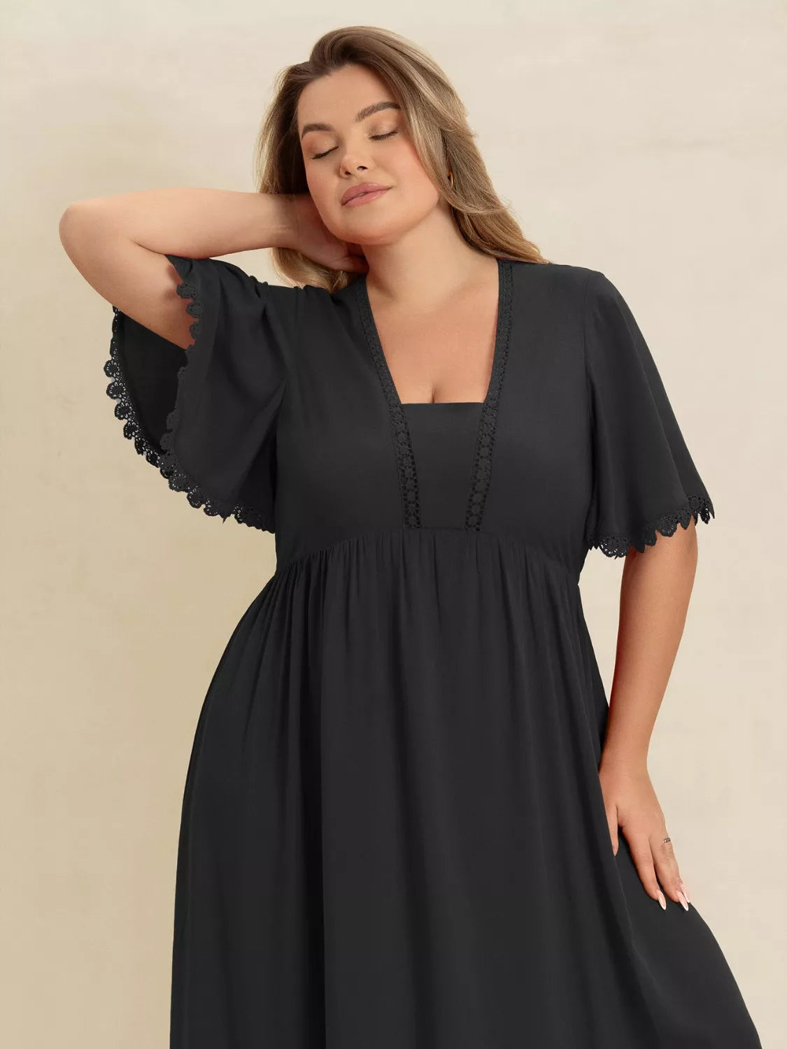 Boho maxi dress side view
