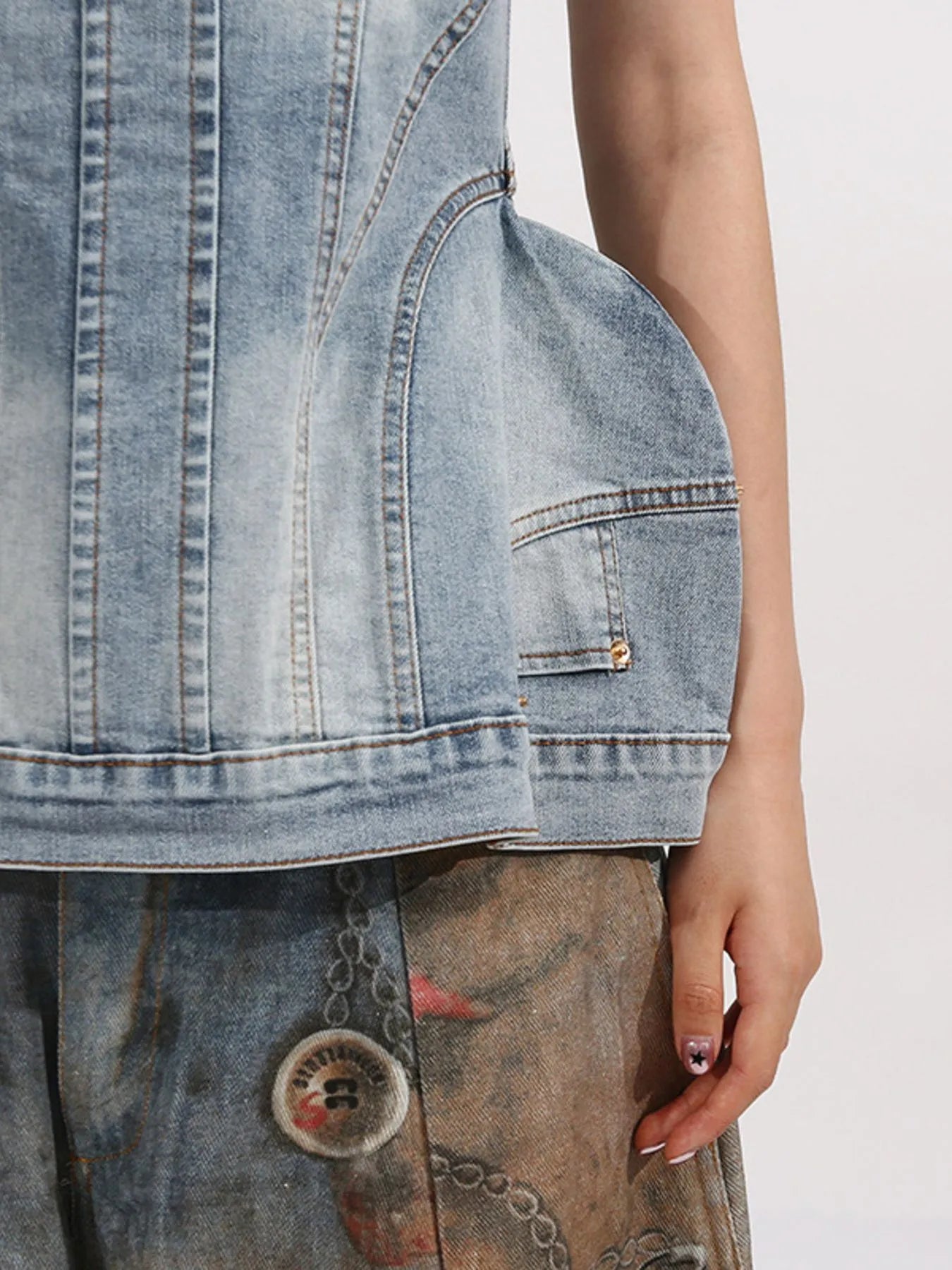 Zip Back Denim Tube Top - Fashorio