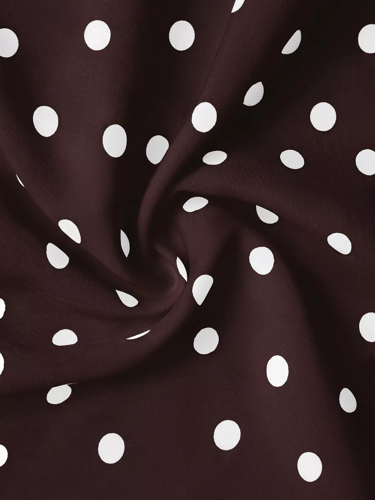 coffee brown polka dot tie back cami top side view