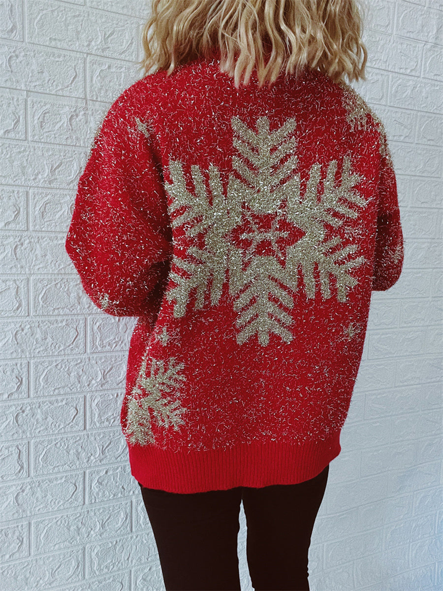 Christmas Element Round Neck Sweater - Fashorio