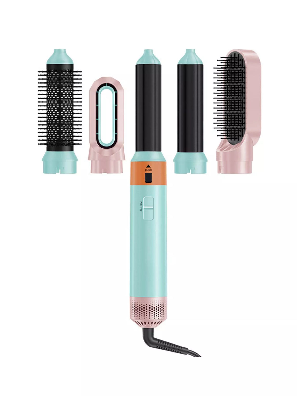 5 in 1 curling iron wand set with barrels