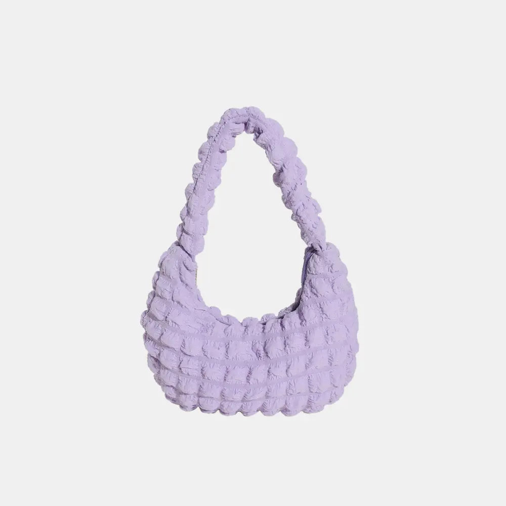 Small Texture Handbag Lilac One Size - Fashorio