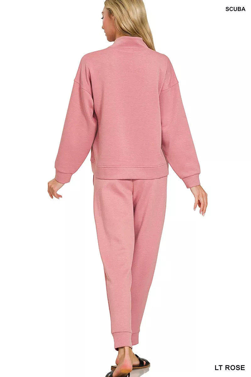 Scuba Half Zip Pullover and Jogger Set, view 6