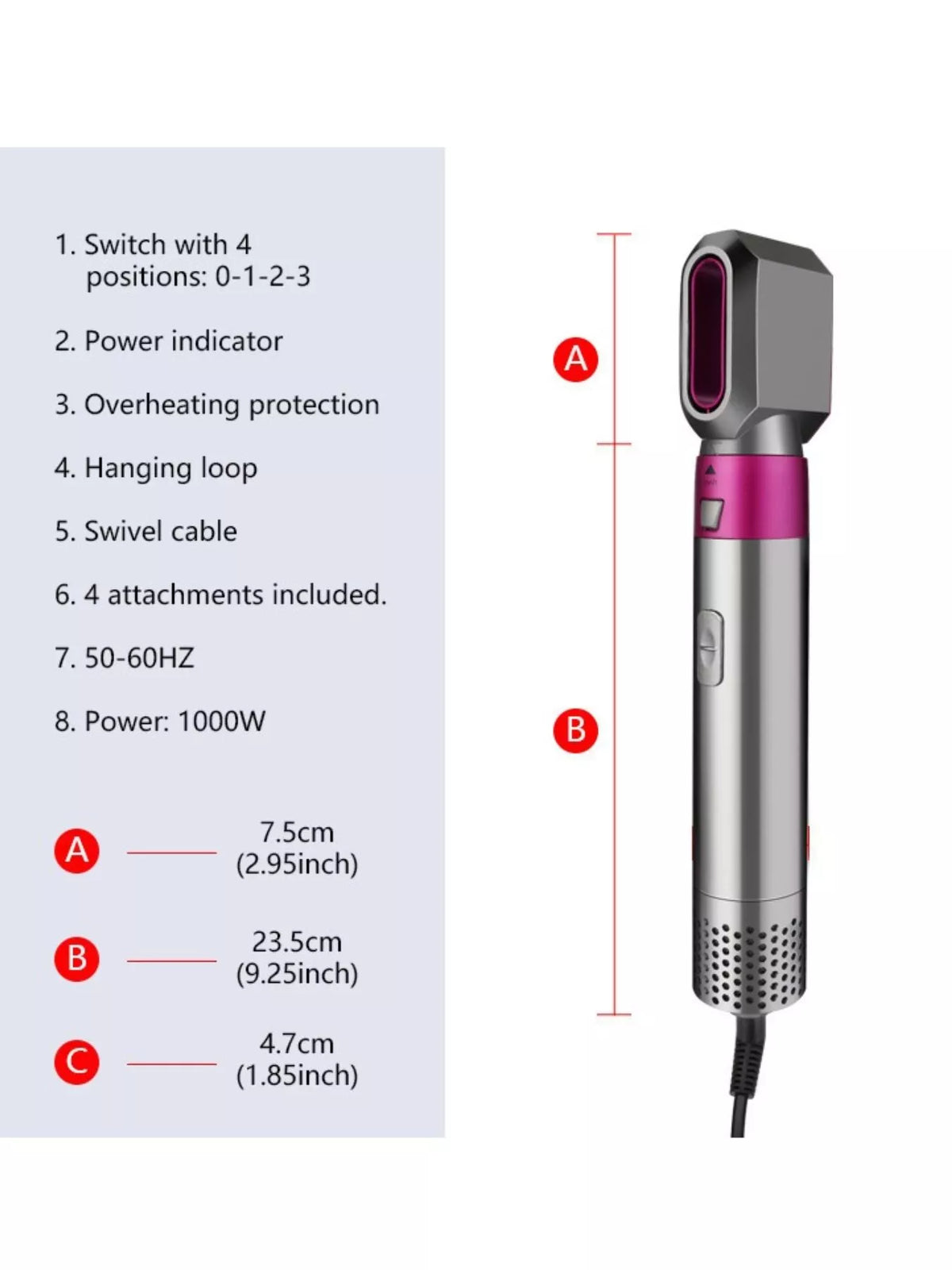 Curling iron barrel attachment close up