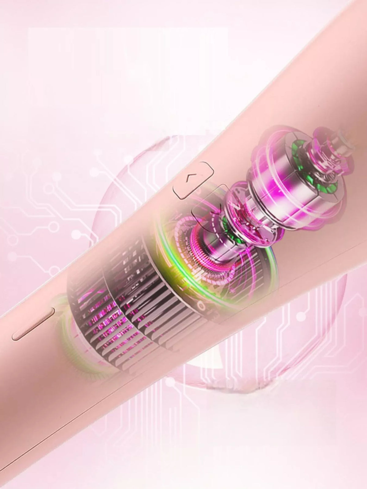 Pale blush automatic curling iron