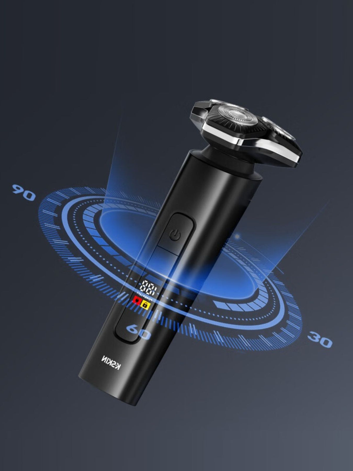 Electric shaver with cleaning brush