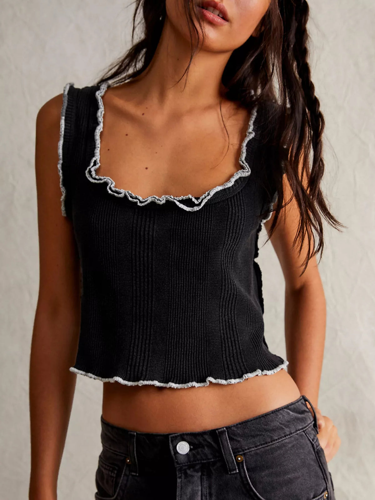Square neck tank top in an alternate colourway