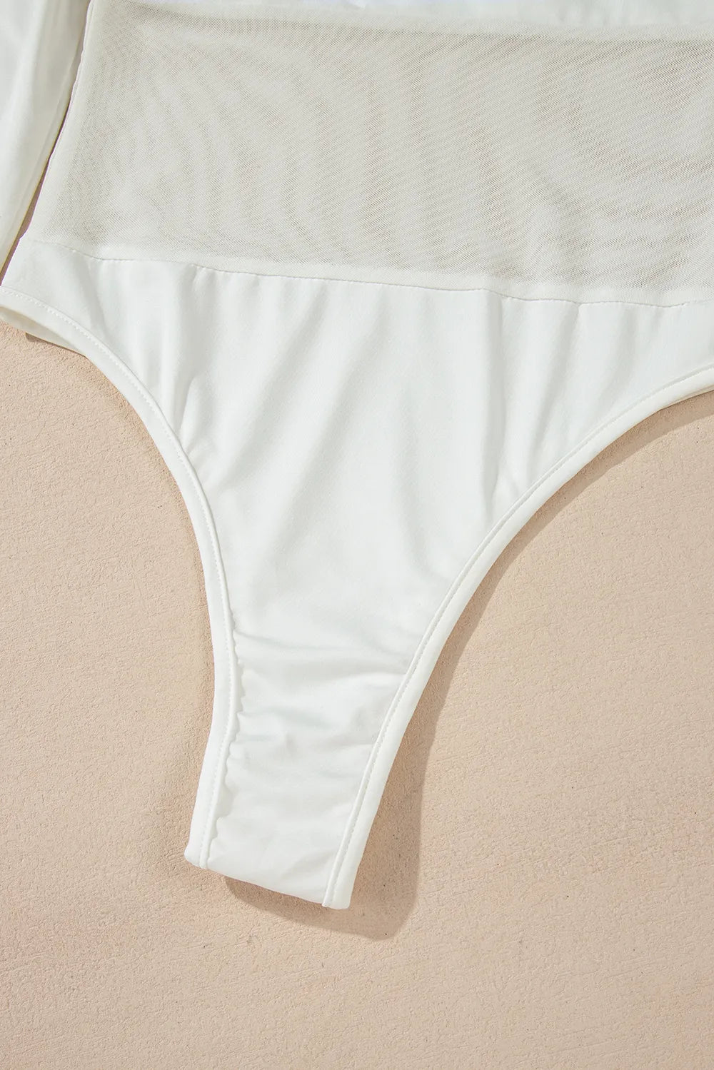 Round Neck Long Sleeve Bodysuit - Fashorio