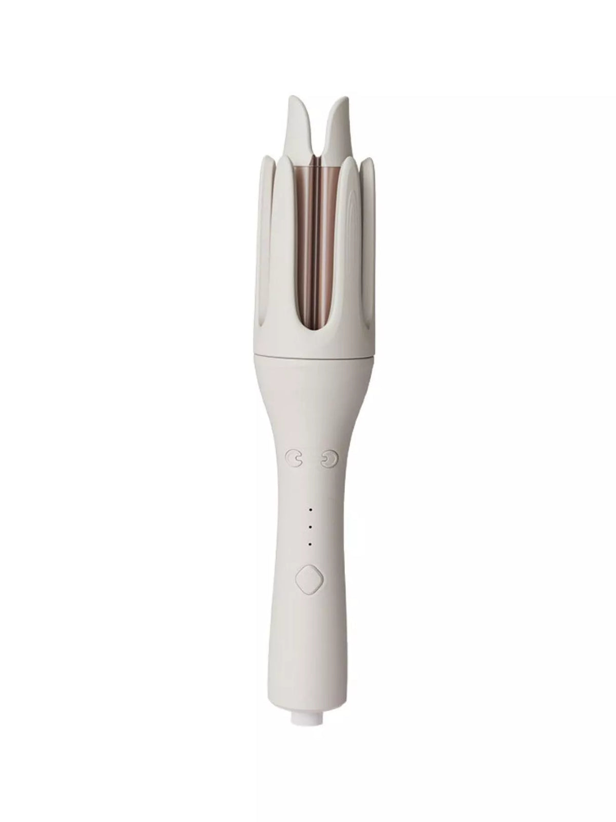 Hand holding automatic rotating curling iron