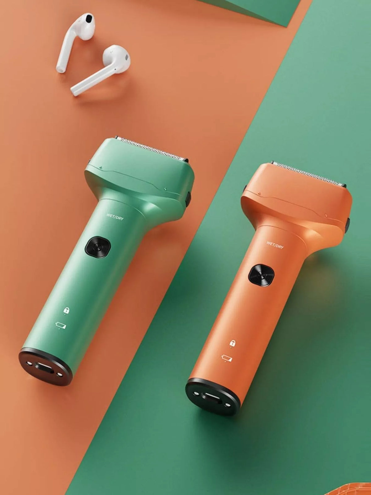 Portable mini electric shaver front view