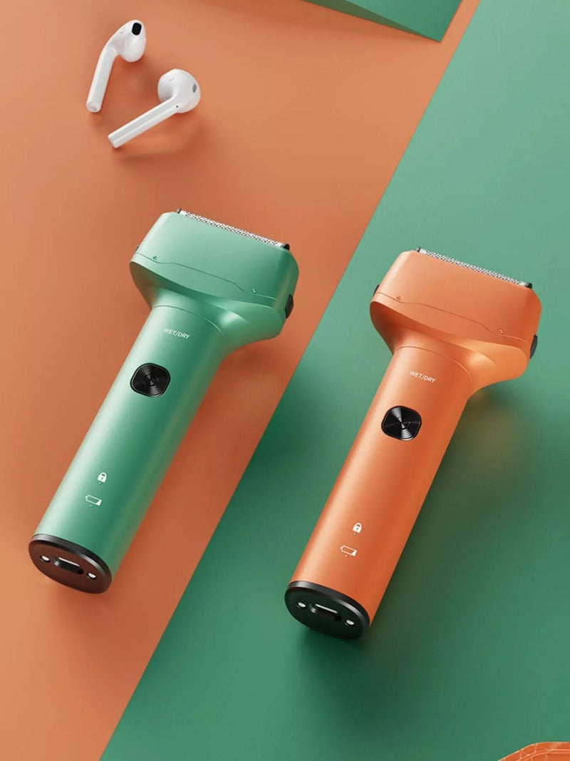 Portable mini electric shaver front view