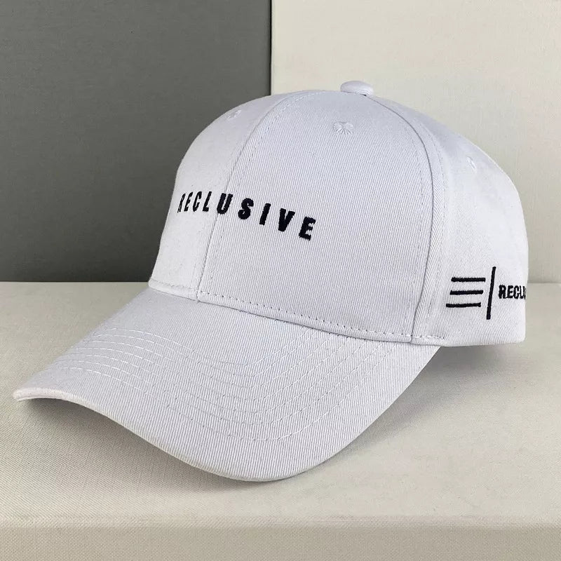 Embroidered baseball cap styling view
