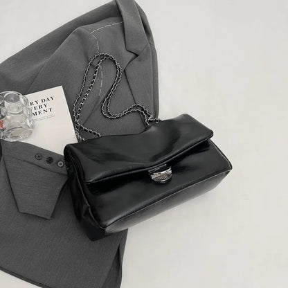 Textured PU Leather Shoulder Bag - Fashorio