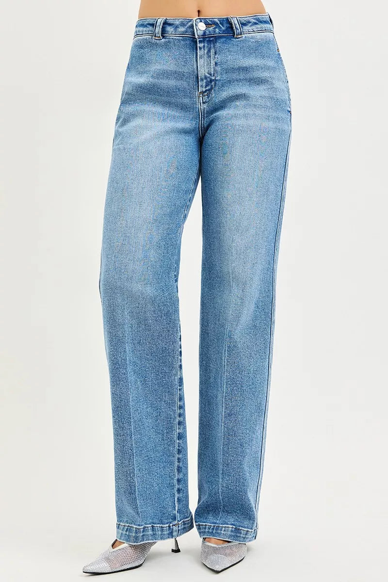 RISEN slouchy denim jeans back pocket detail