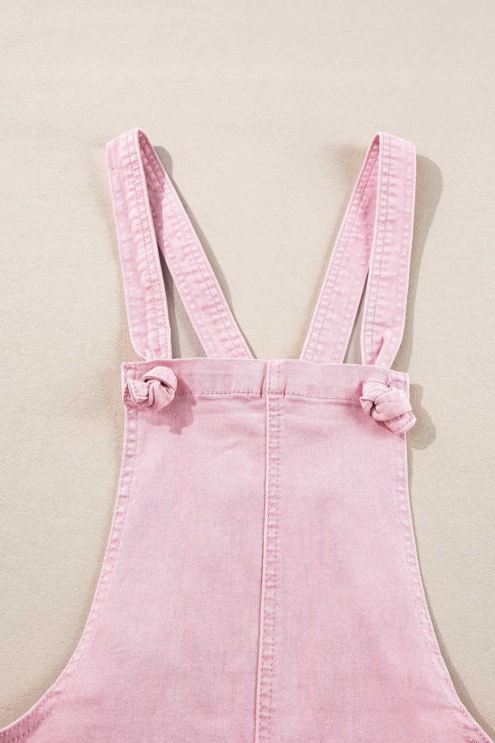 Knot Straps Denim Overalls with Pockets - Fashorio