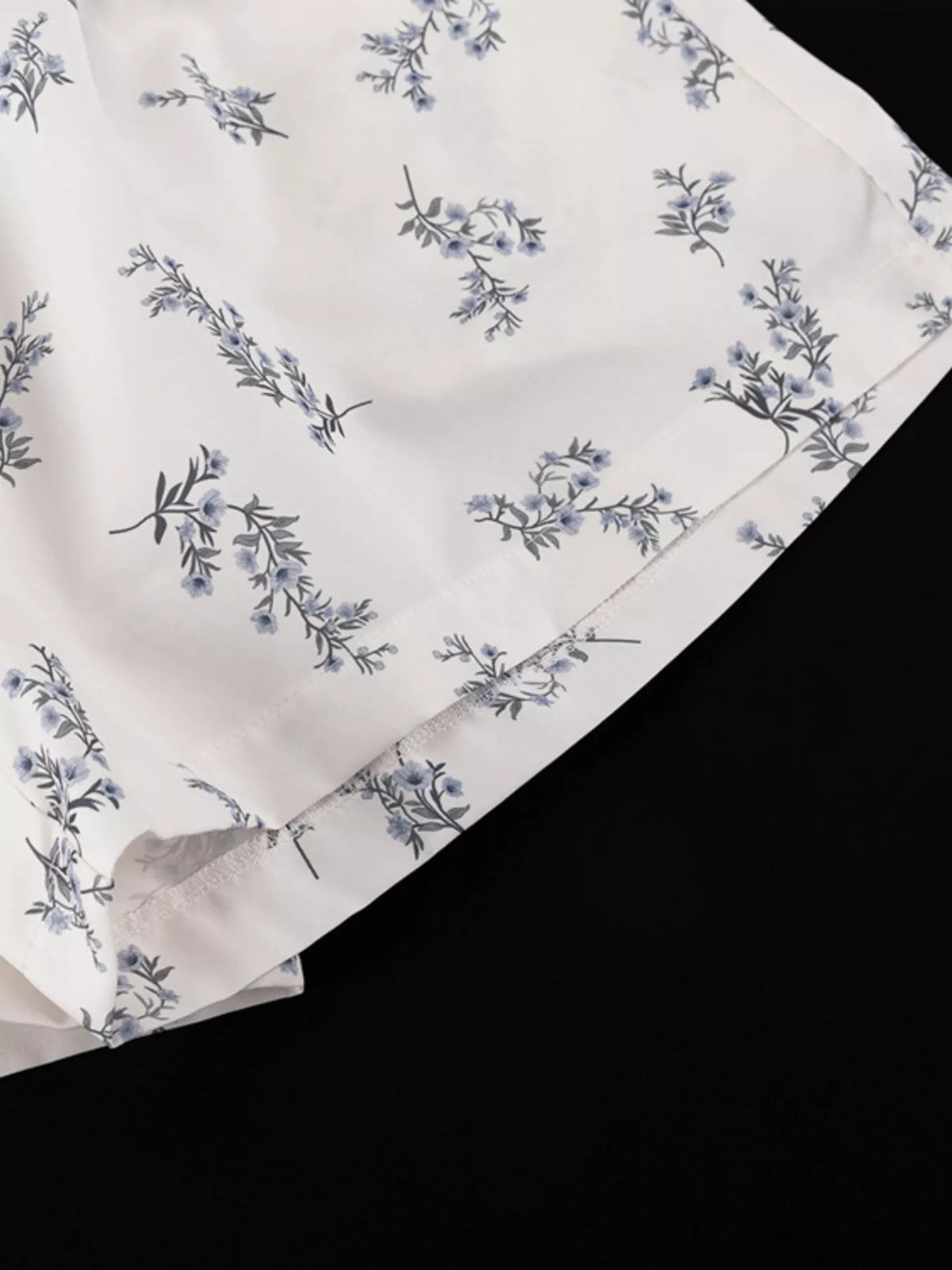 Floral Balloon Sleeve Top and Shorts Set, view 13