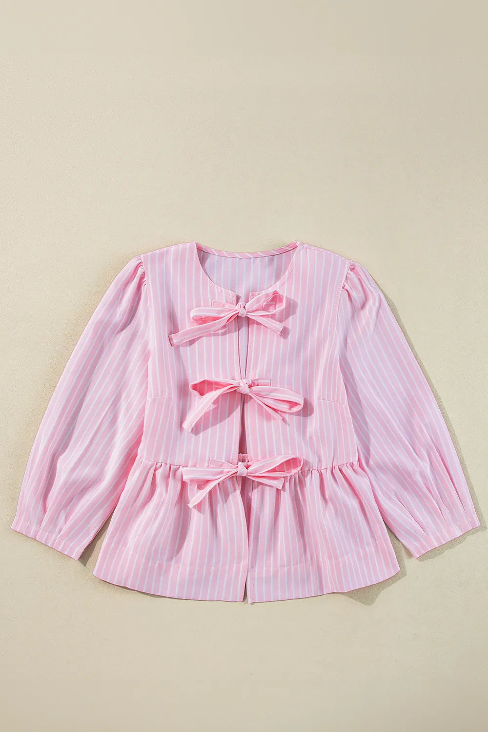 Striped blouse back view