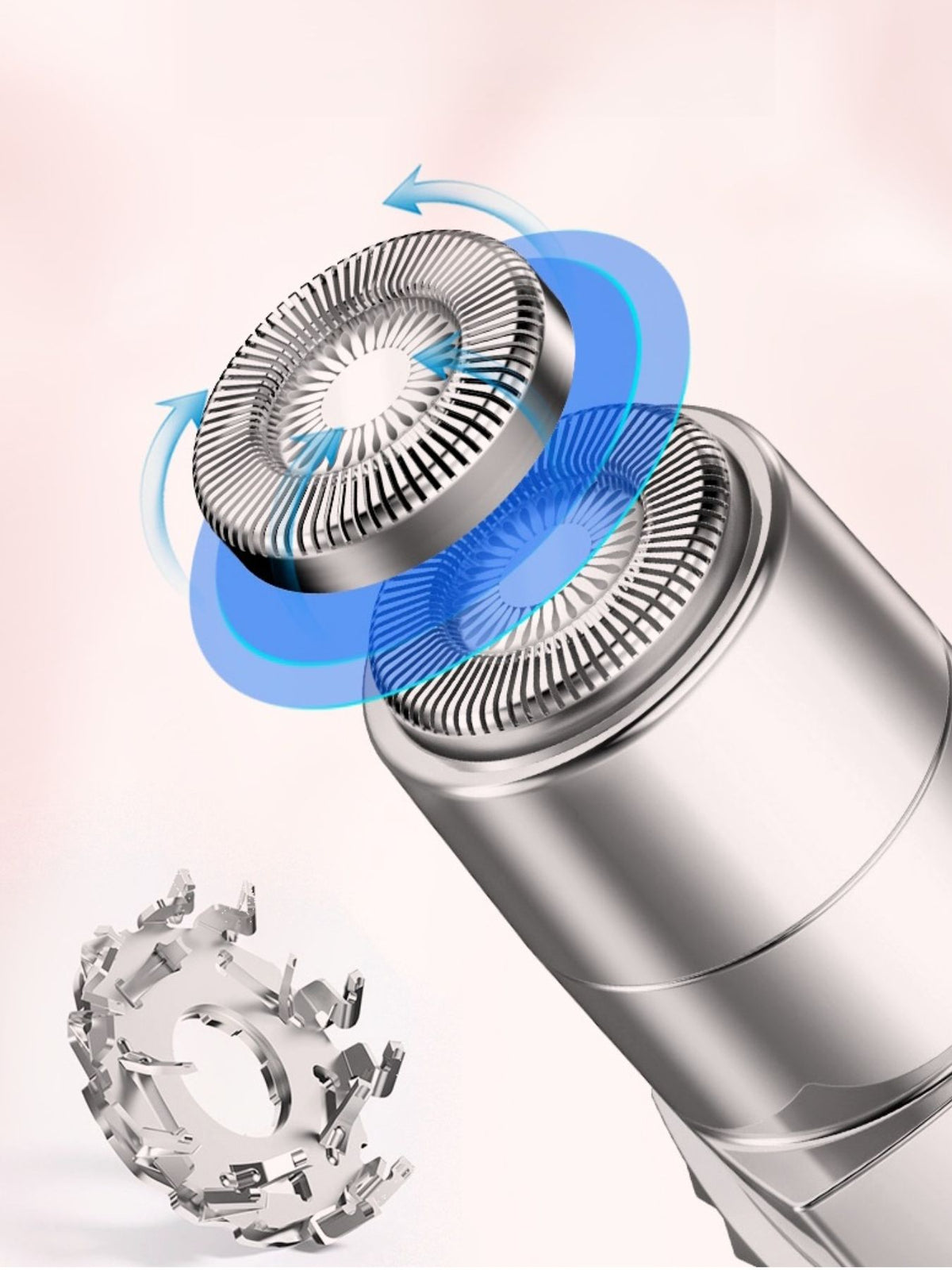 Facial epilator close up of head