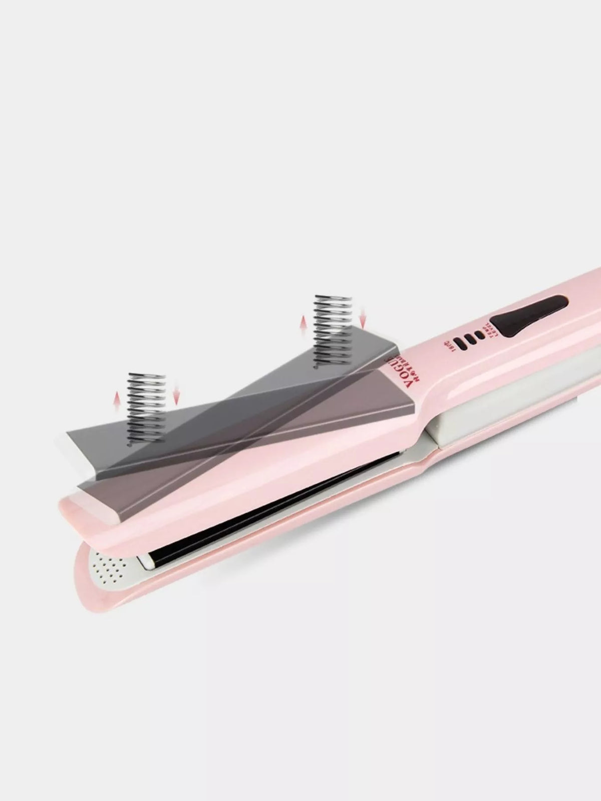 Hair straightener power button detail