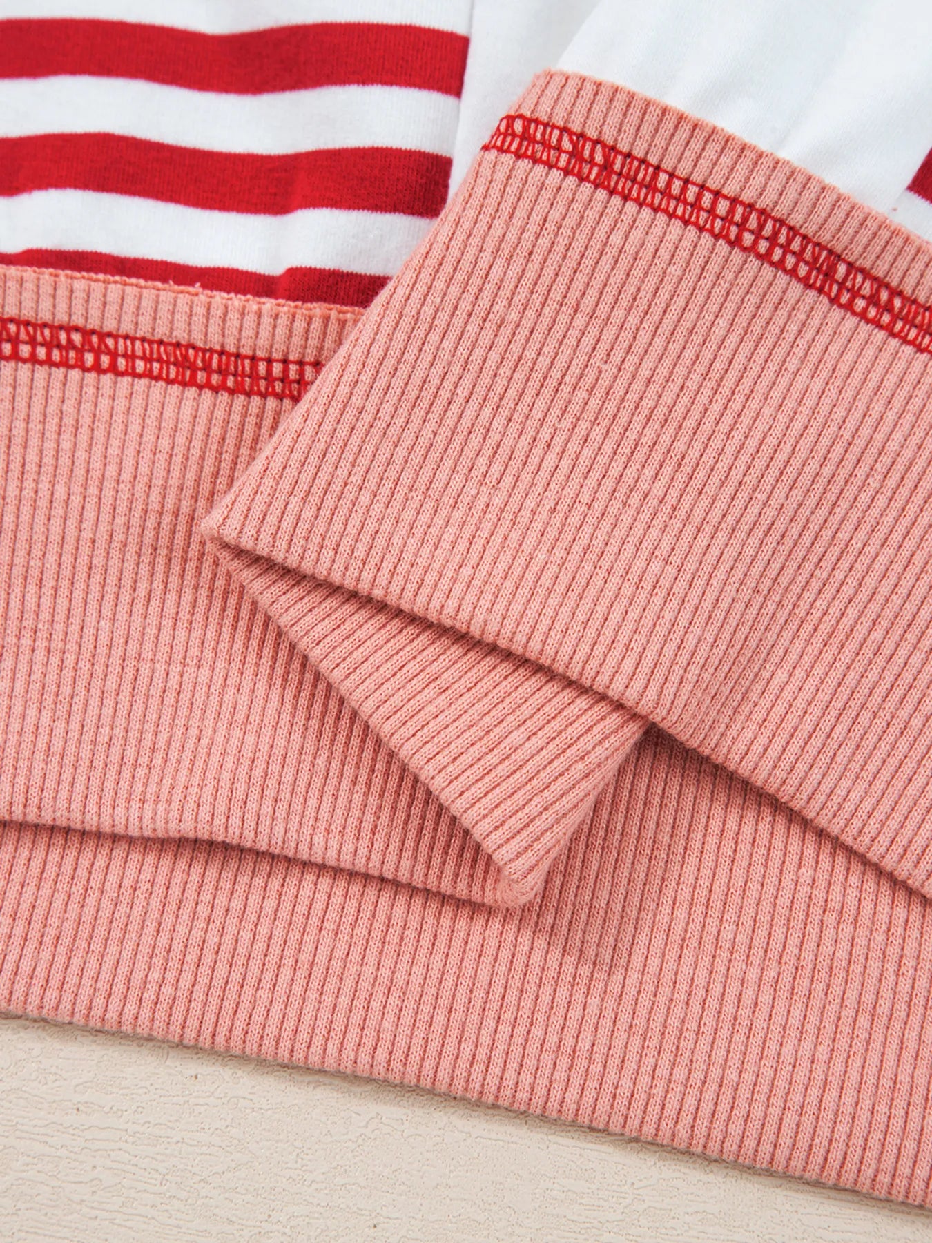 Stripe Color Block Contrast Stitching Oversize Sweatshirt - Fashorio