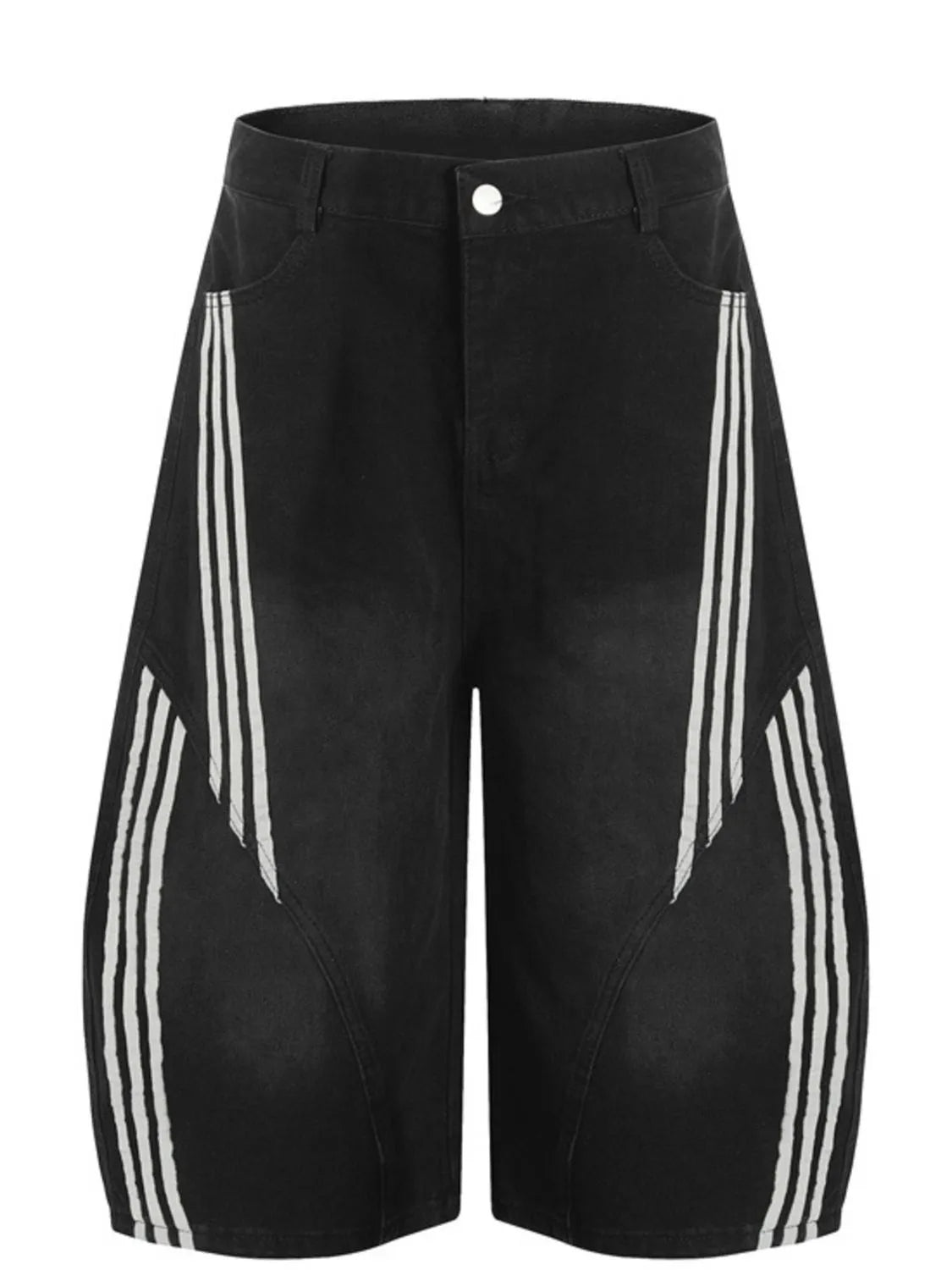Men's Striped Loose Fit Denim Shorts - Fashorio