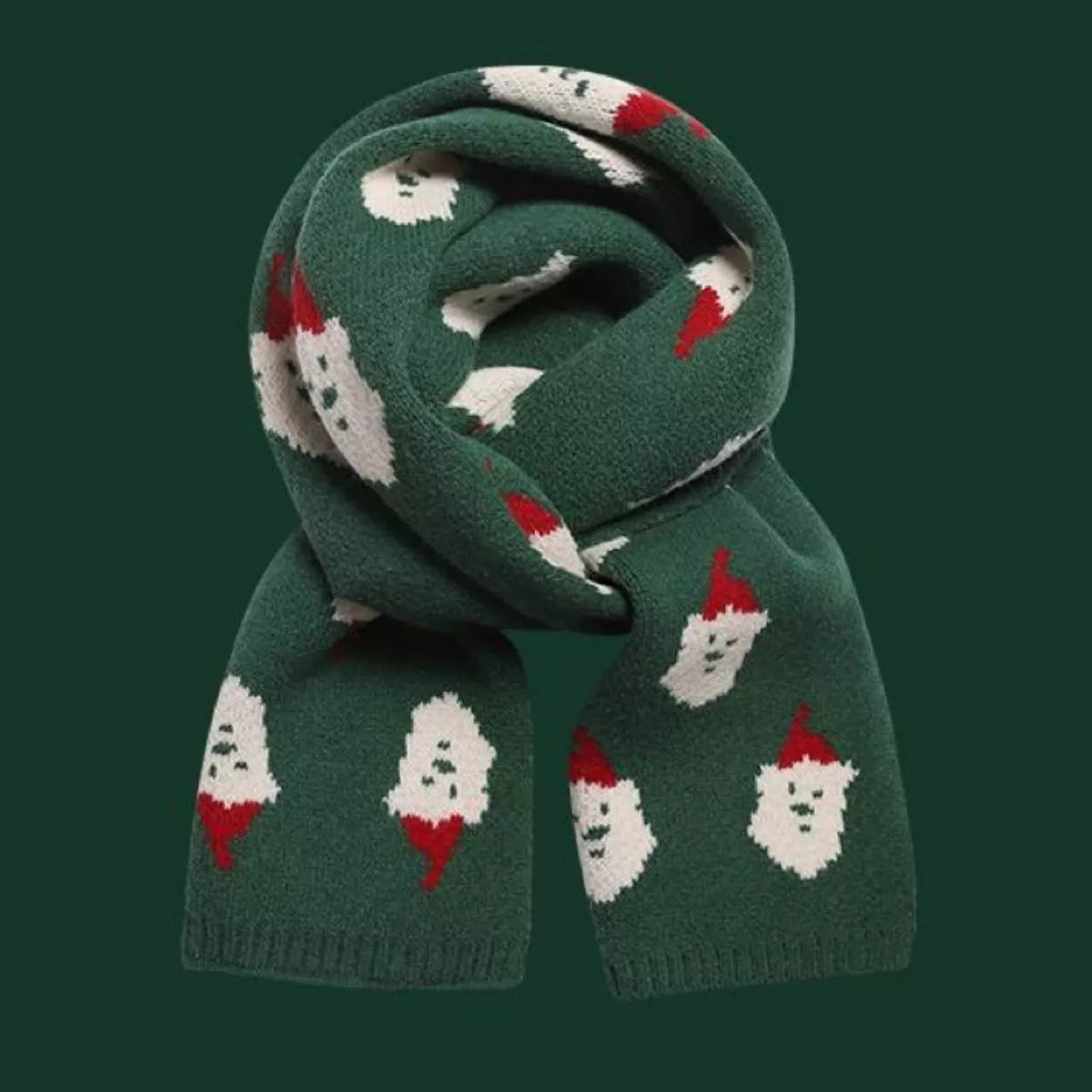 Close view of the festive knit motif
